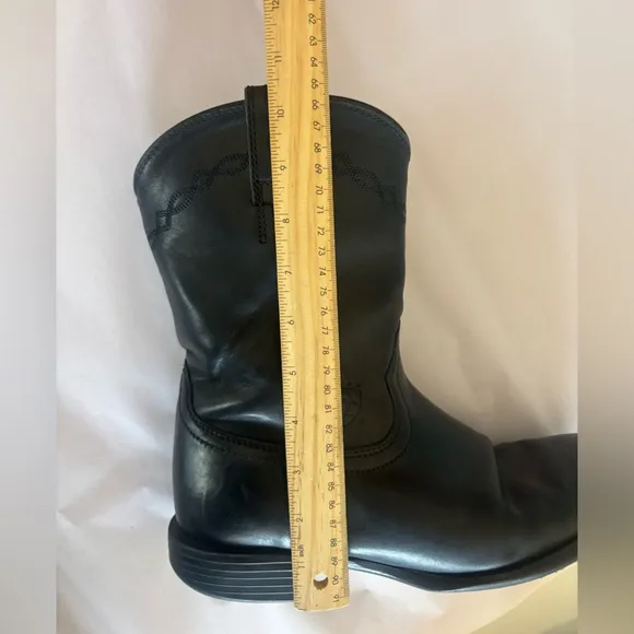 ARIAT Men Western‎ Cowboy Heritage Roper Black Leather Boot Shoe Pull Wide 9EE