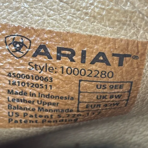 ARIAT Men Western‎ Cowboy Heritage Roper Black Leather Boot Shoe Pull Wide 9EE