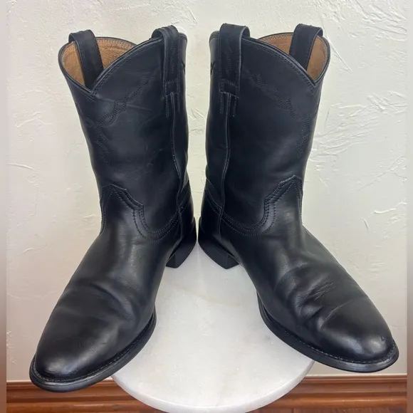 ARIAT Men Western‎ Cowboy Heritage Roper Black Leather Boot Shoe Pull Wide 9EE