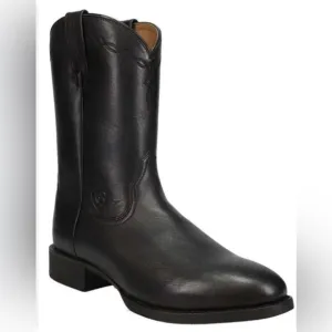 ARIAT Men Western‎ Cowboy Heritage Roper Black Leather Boot Shoe Pull Wide 9EE