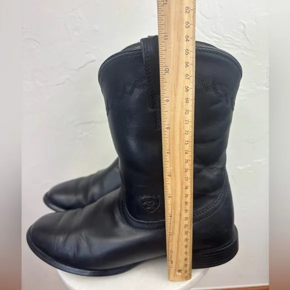 ARIAT Men Western‎ Cowboy Heritage Roper Black Leather Boot Shoe Pull Wide 9EE