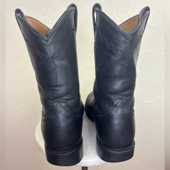 ARIAT Men Western‎ Cowboy Heritage Roper Black Leather Boot Shoe Pull Wide 9EE