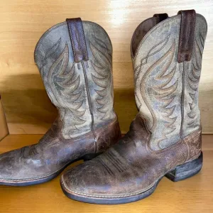 Ariat Men's Brown Leather Cowboy Boots Sz 7.5