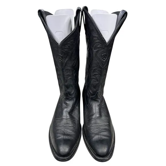 Ariat Men’s Heritage Black Leather Western Cowboy Boot Size US  10.5 D