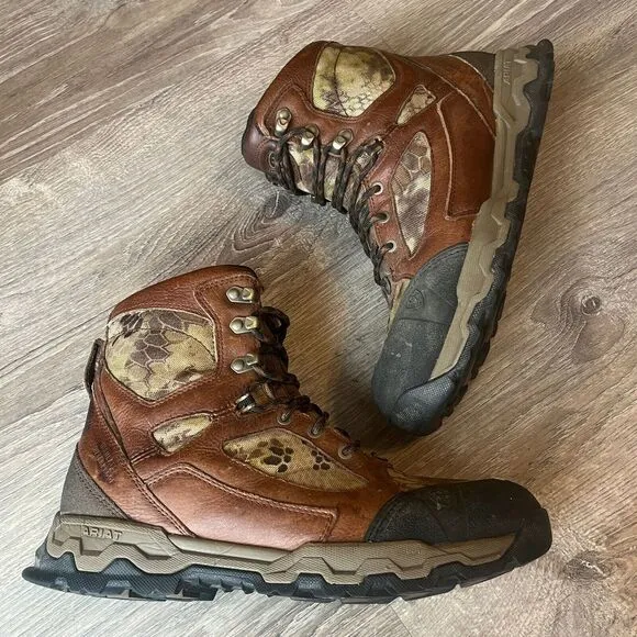 Ariat Traverse Hi H2O Hiking Work Waterproof Insulated Leather Mossy Oak Men 9.5