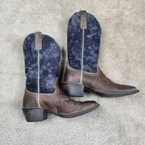 ARIAT Western Boots Women 6 B Leather Square Toe Rodeo Cowgirl Workwear 10015330