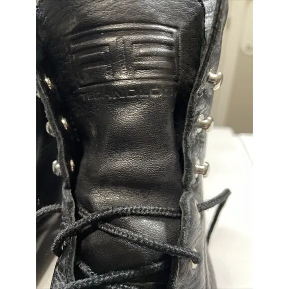 Ariat Women 6 B Lace Up Boots Leather Black Tassel Steampunk Rodeo Roper