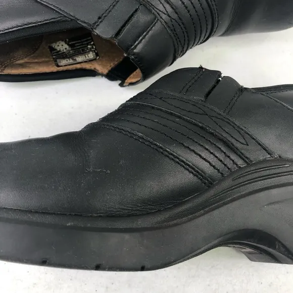Ariat Women's Steel Toe Clog Work Shoes 10002368 Black Leather Size 9C