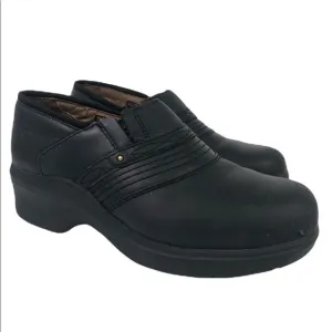 Ariat Women's Steel Toe Clog Work Shoes 10002368 Black Leather Size 9C