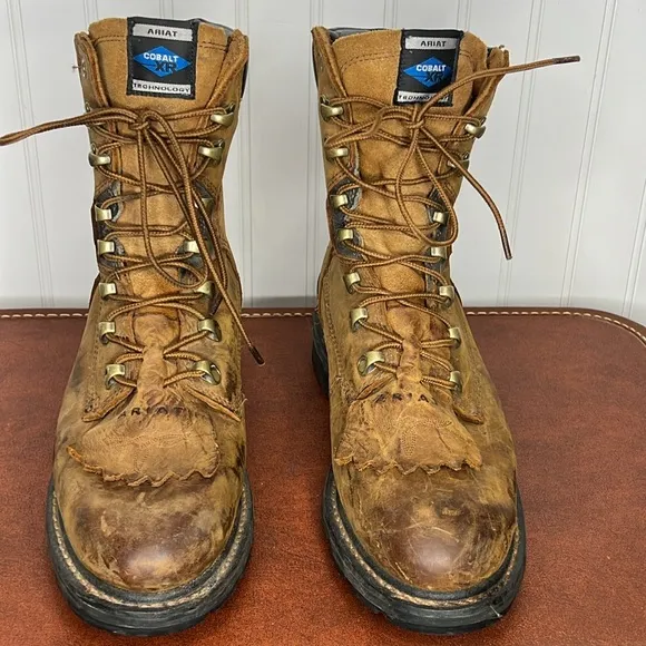 Ariat Workhog 8” Waterproof Leather Work Boots Size 10EE