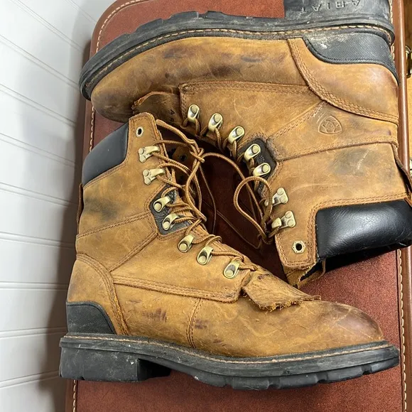 Ariat Workhog 8” Waterproof Leather Work Boots Size 10EE