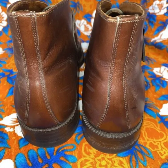 Aristocraft Spartacus VTG 70s Men Brown Leather Ankle Boots Sz 81/2 B- AA 554101