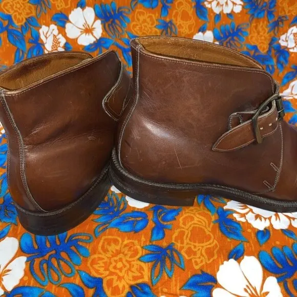 Aristocraft Spartacus VTG 70s Men Brown Leather Ankle Boots Sz 81/2 B- AA 554101