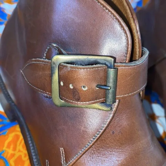 Aristocraft Spartacus VTG 70s Men Brown Leather Ankle Boots Sz 81/2 B- AA 554101