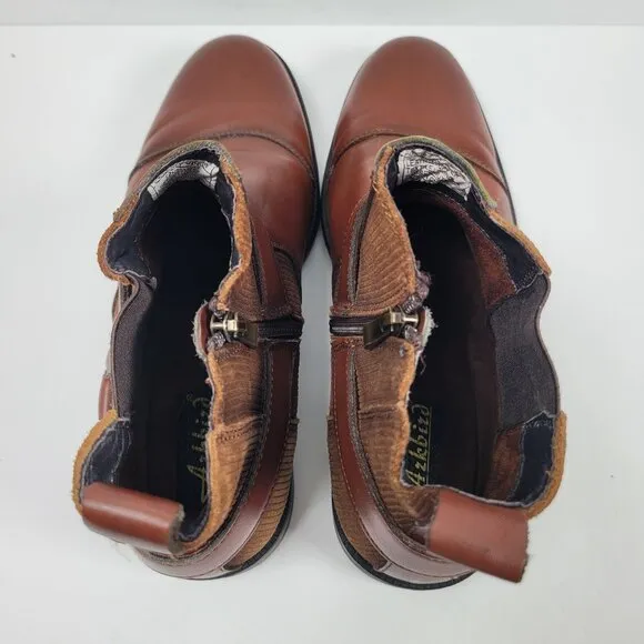Arkbird Men's Brown Leather Ankle Boots FZN2019812 US Size 10
