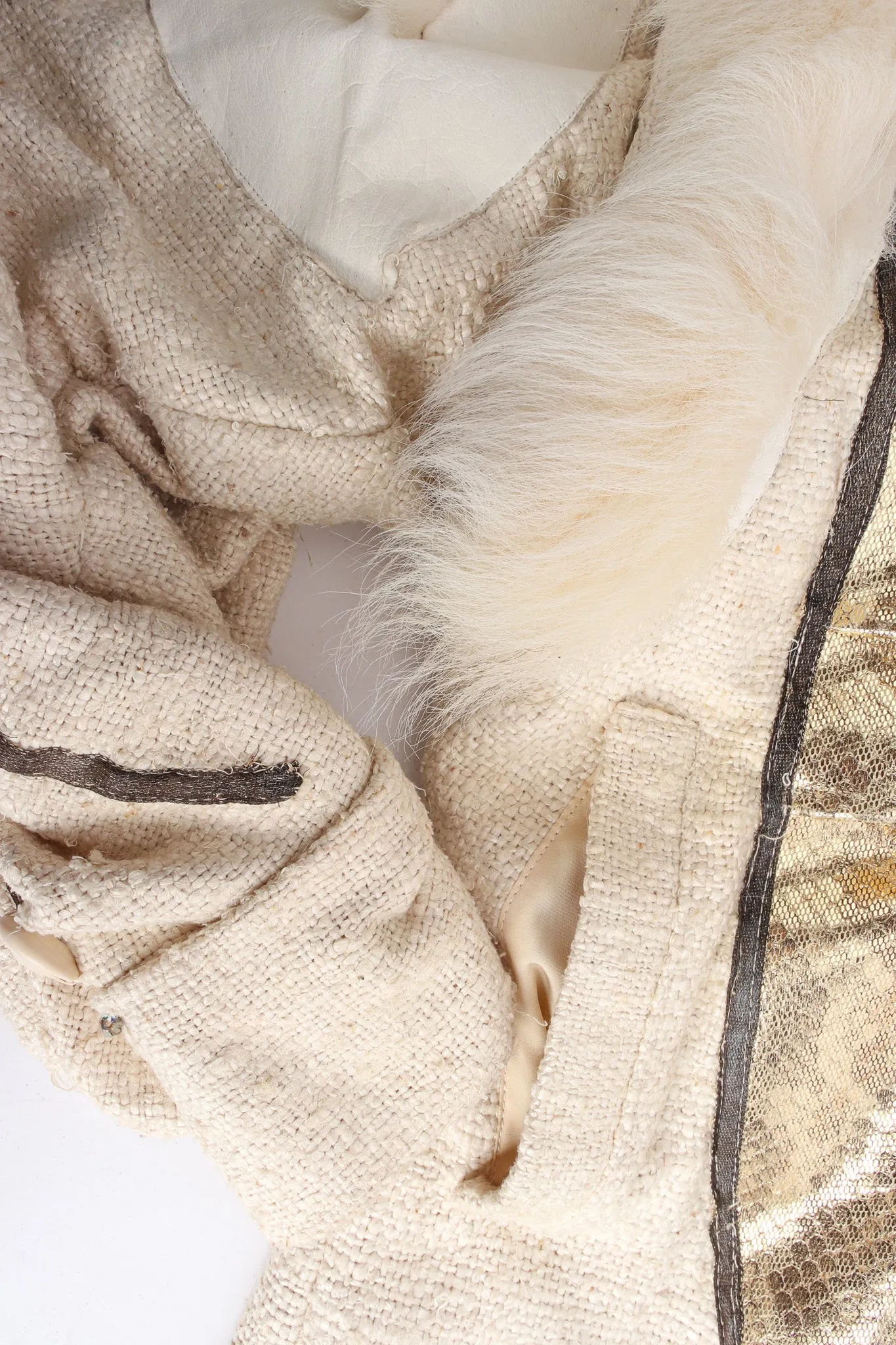 Artisanal Leather Fur Patchwork Jacket