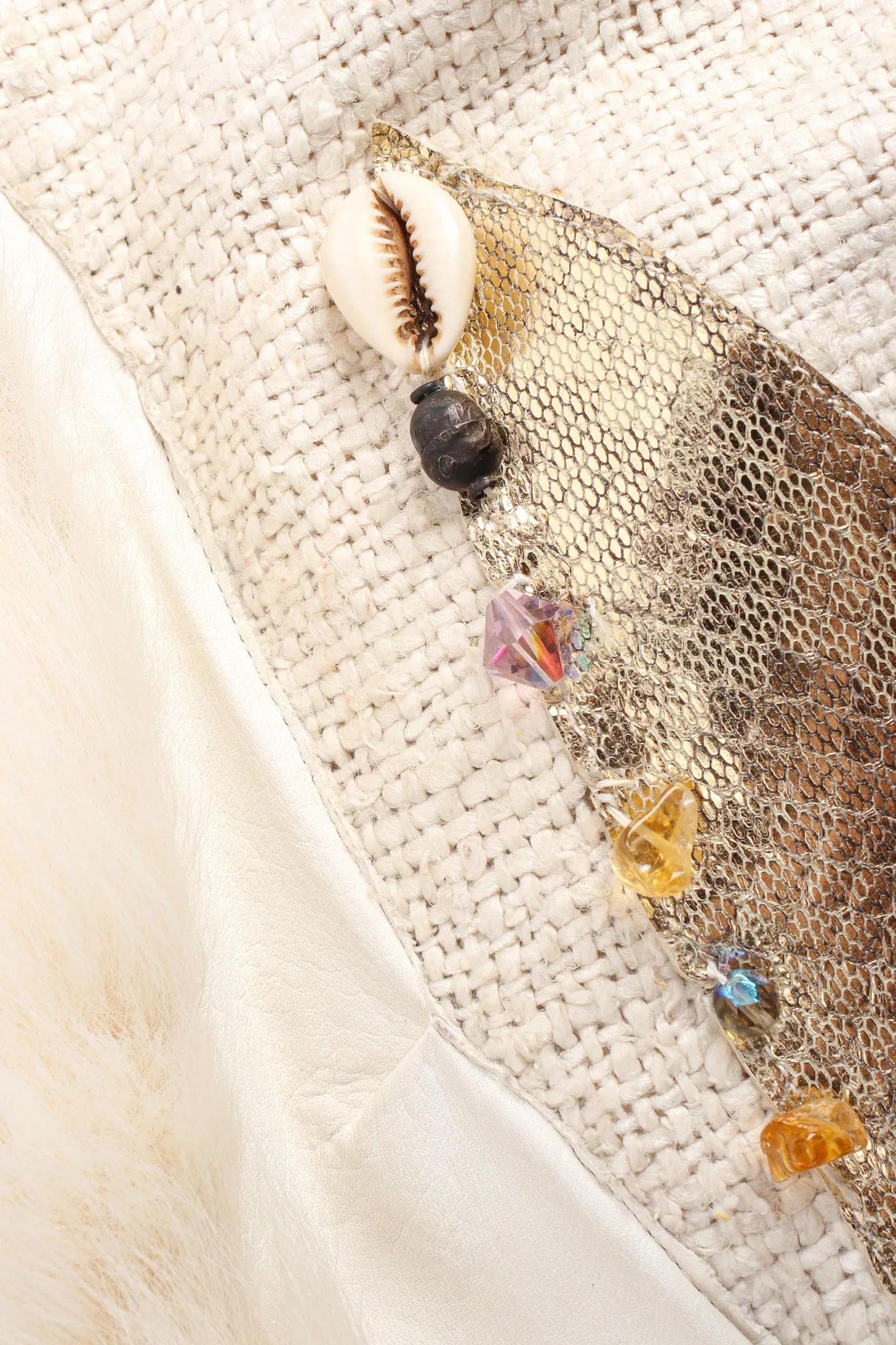 Artisanal Leather Fur Patchwork Jacket