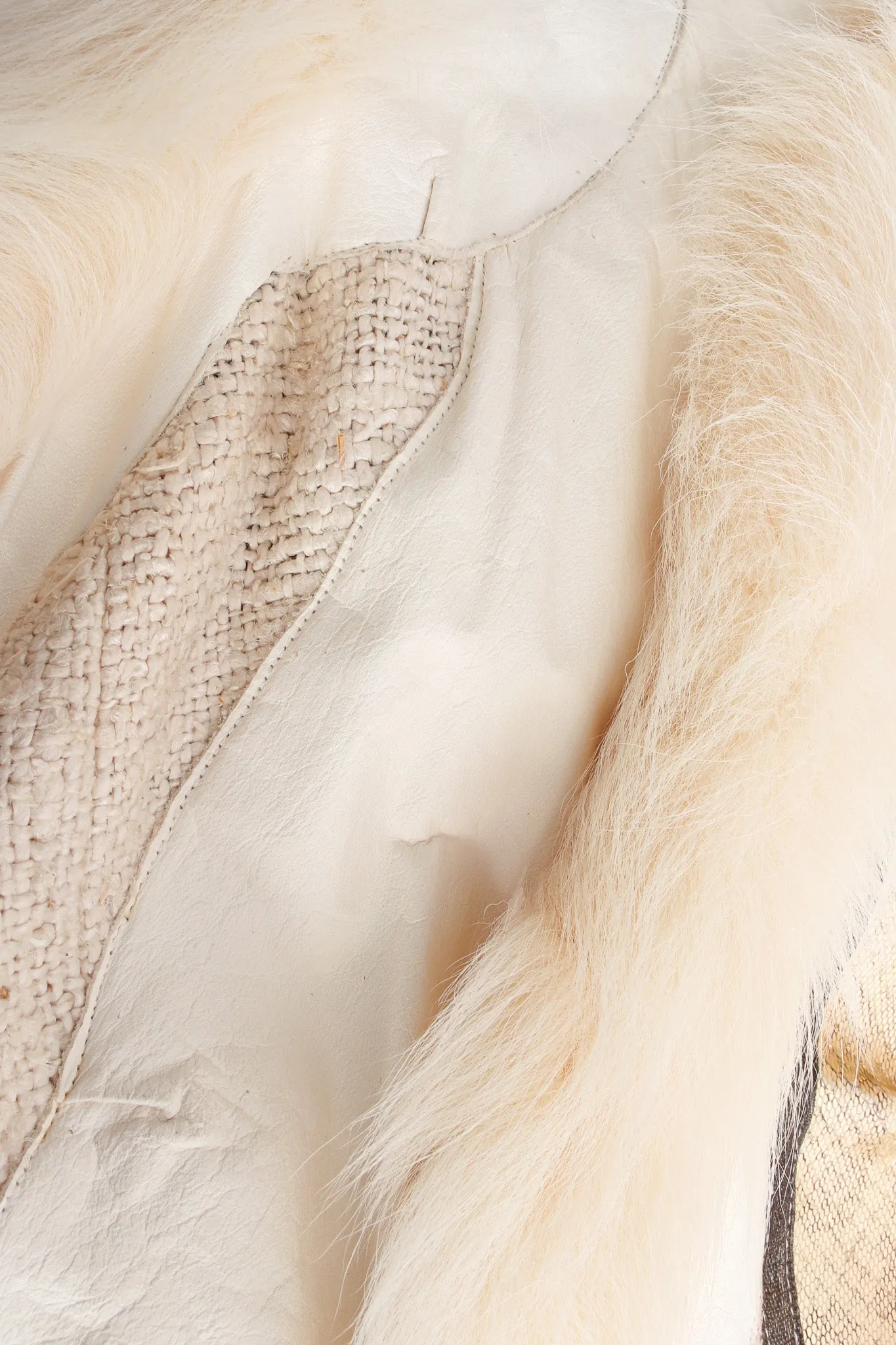 Artisanal Leather Fur Patchwork Jacket