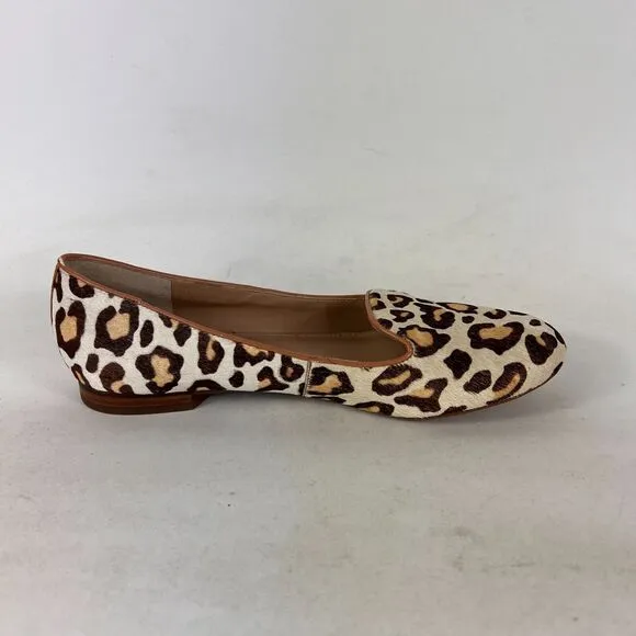 Arturo Chiang loafers women's size 7.5 cheetah print tan brown minimalist shoes