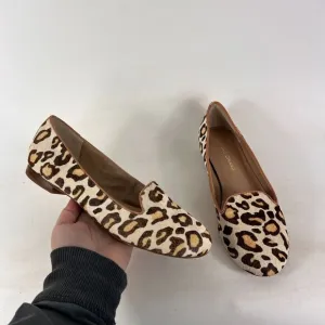 Arturo Chiang loafers women's size 7.5 cheetah print tan brown minimalist shoes