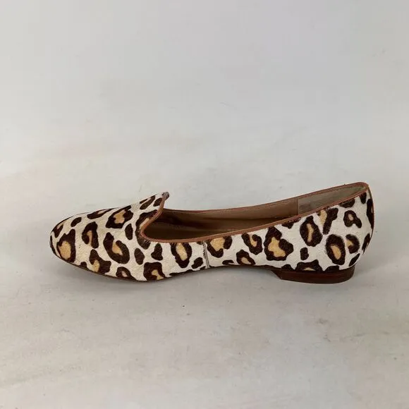 Arturo Chiang loafers women's size 7.5 cheetah print tan brown minimalist shoes