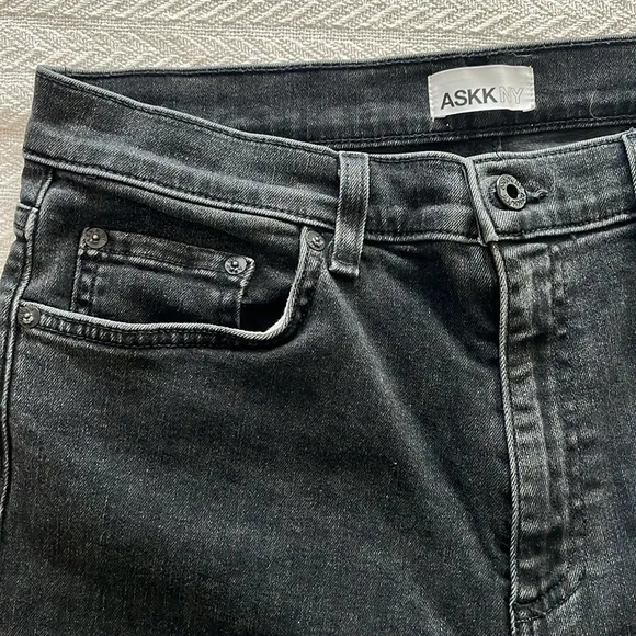 ASKK NY The Geek High Rise Crop Flare Jeans 32 Made in US