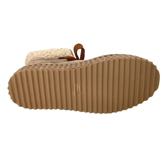 ASTER Dorit Suede Taupe Faux Alpaca Cream Boots
