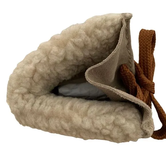 ASTER Dorit Suede Taupe Faux Alpaca Cream Boots