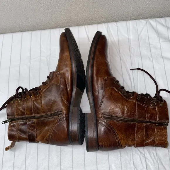 Aston Grey ROCKCASTLE 2 100686 Boots Brown Size 12,Men Lace up Boots, Zipper