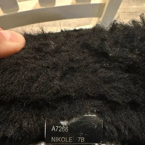 Authentic Coach Nikole A7266 Fur Boots Black size 7 B