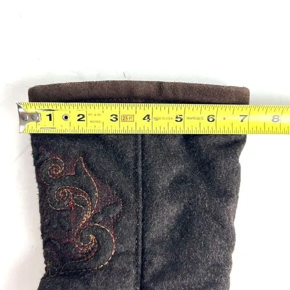 Authentic Tecnica Fur and Boiled Wool Embroidered Boots EUR 37, US 6,5