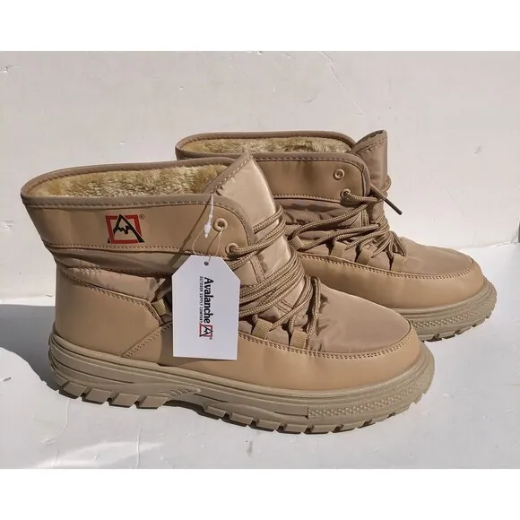 Avalanche Outdoor Supply Women's Ankle Boots Size 9 Hiking HIMALAYA Tan Faux Fur