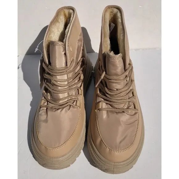 Avalanche Outdoor Supply Women's Ankle Boots Size 9 Hiking HIMALAYA Tan Faux Fur