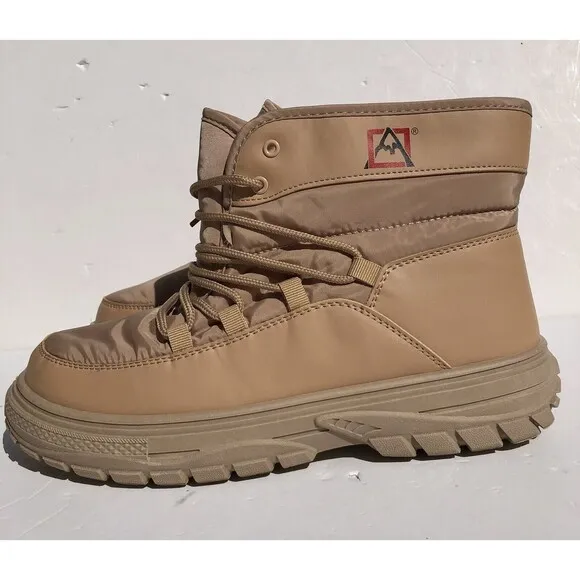 Avalanche Outdoor Supply Women's Ankle Boots Size 9 Hiking HIMALAYA Tan Faux Fur