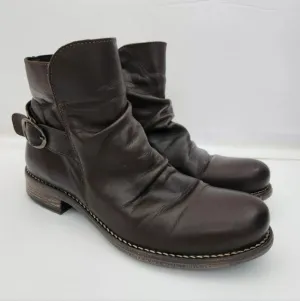 Avellini Size 38 Brown Leather Ankle Boots Women