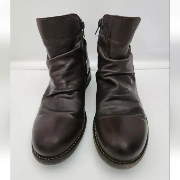 Avellini Size 38 Brown Leather Ankle Boots Women