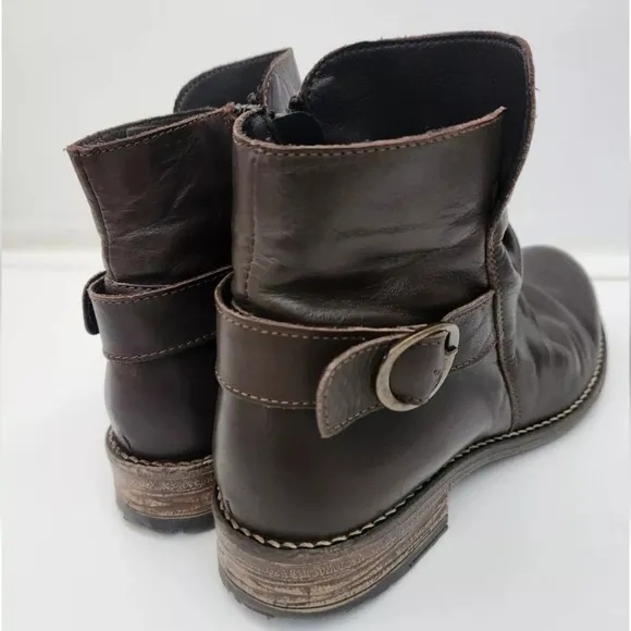 Avellini Size 38 Brown Leather Ankle Boots Women