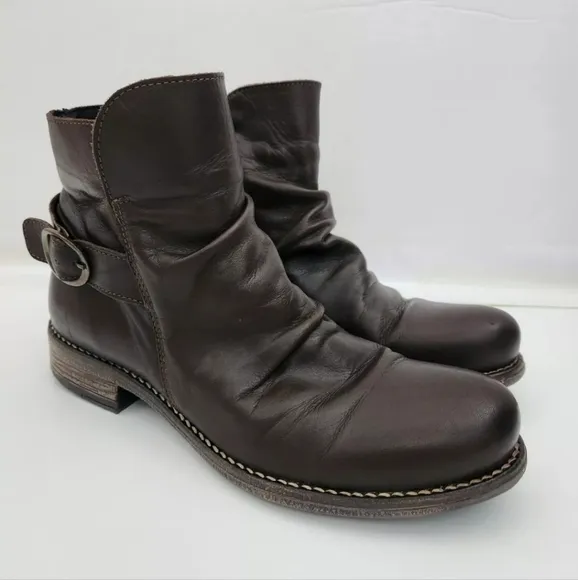 Avellini Size 38 Brown Leather Ankle Boots Women