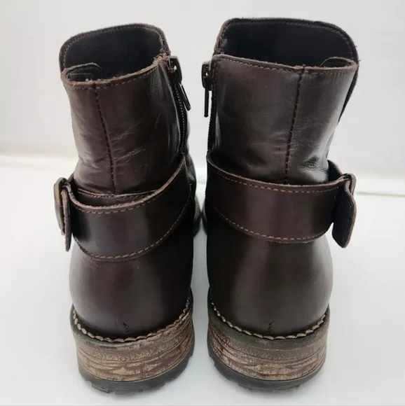 Avellini Size 38 Brown Leather Ankle Boots Women