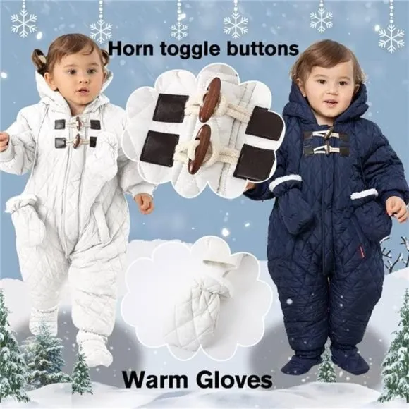 Baby Winter Snowsuit Toddler Winter Suit Outwear Hooded Snow Outfit