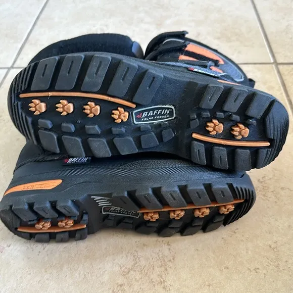 Baffin Bandit Preteen Polar Proven Black, Orange Size 6