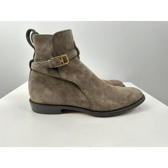 Bally Gray Suede Leather Boots Made In Switzerland Size 11-USA