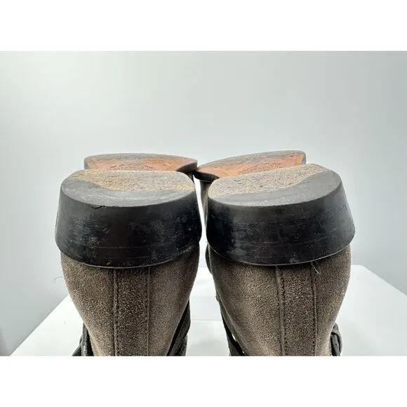 Bally Gray Suede Leather Boots Made In Switzerland Size 11-USA