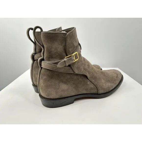 Bally Gray Suede Leather Boots Made In Switzerland Size 11-USA