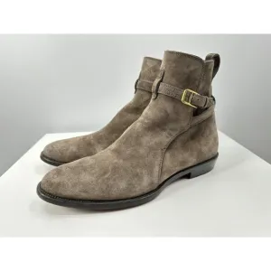 Bally Gray Suede Leather Boots Made In Switzerland Size 11-USA
