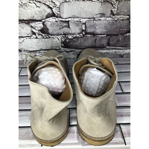 Barneys New York Beige Suede Leather Chukka Casual Lace Boots Men Sz 12M US/45EU