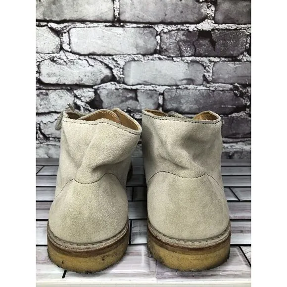 Barneys New York Beige Suede Leather Chukka Casual Lace Boots Men Sz 12M US/45EU
