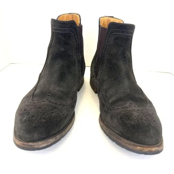 Barrett Brown Suede Chelsea Boots Italy Mens 9.5 Lavorazion Artigiana Western