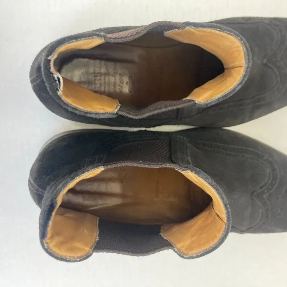 Barrett Brown Suede Chelsea Boots Italy Mens 9.5 Lavorazion Artigiana Western