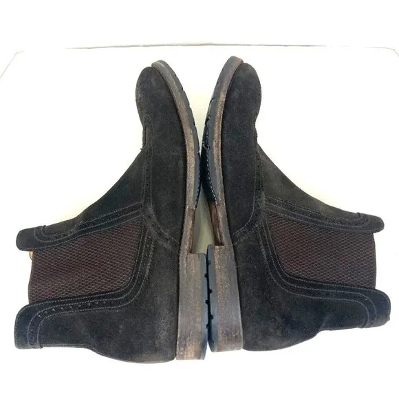 Barrett Brown Suede Chelsea Boots Italy Mens 9.5 Lavorazion Artigiana Western
